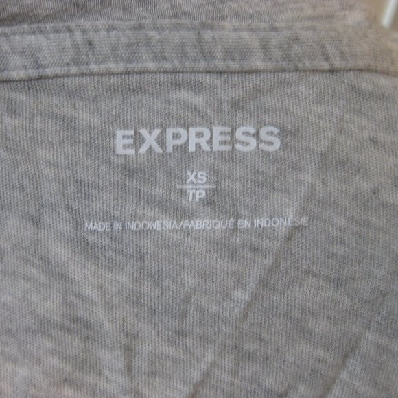 NWOT Express gray graphic tee t shirt top XS extra small - Picture 6 of 6